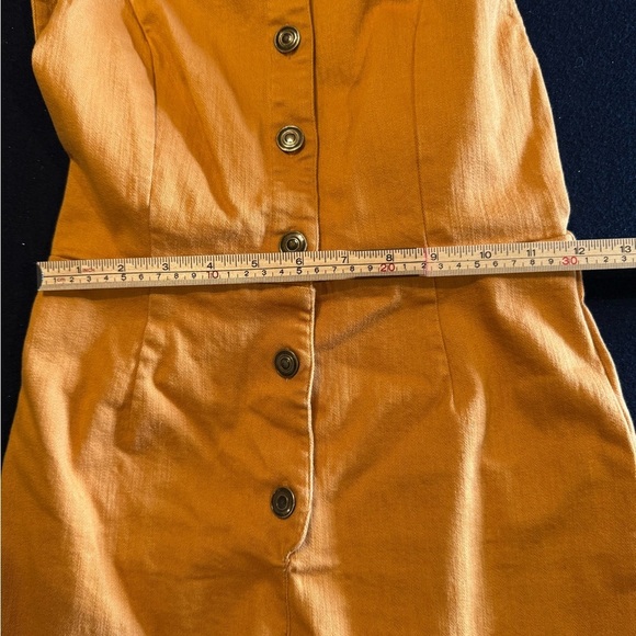 Sage Women's Mustard Button-Front Jumpsuit Sz XS - Picture 2 of 14